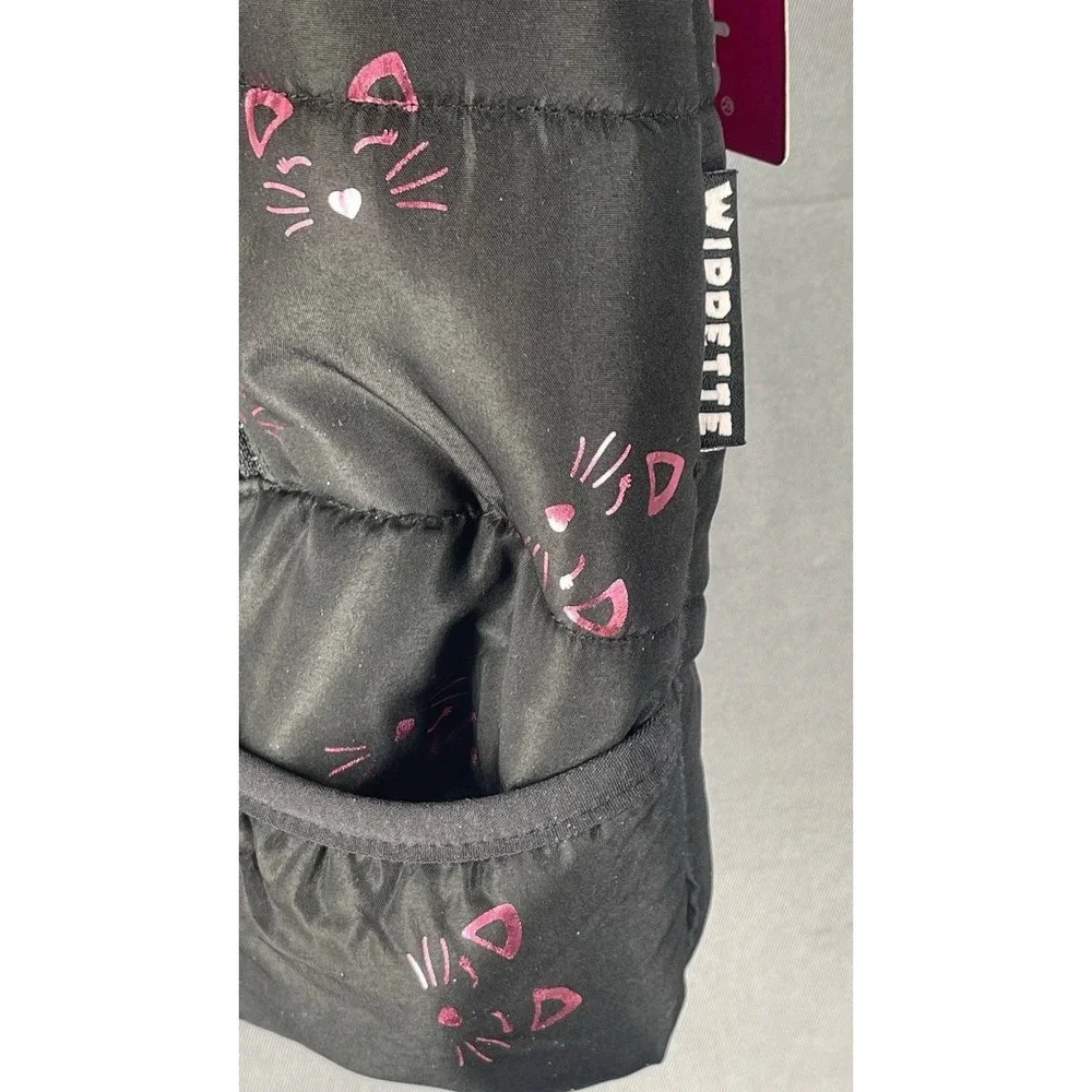 NEW WIPPETTE KIDS Infant Snowsuit 0-3 Months Black Pink Cats Kitty‎